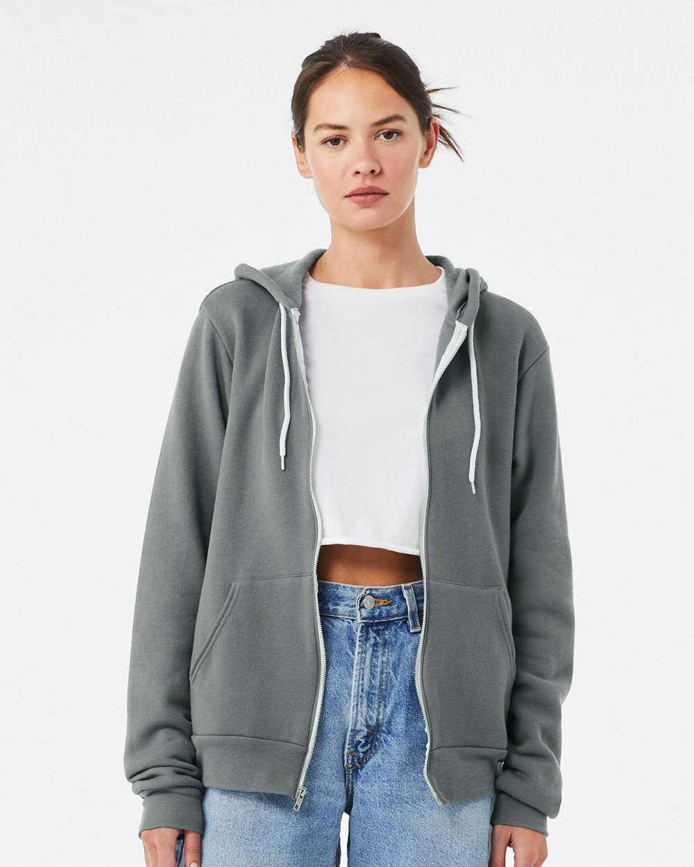 Unisex Sponge Fleece Full-Zip Hoodie Sweatshirt