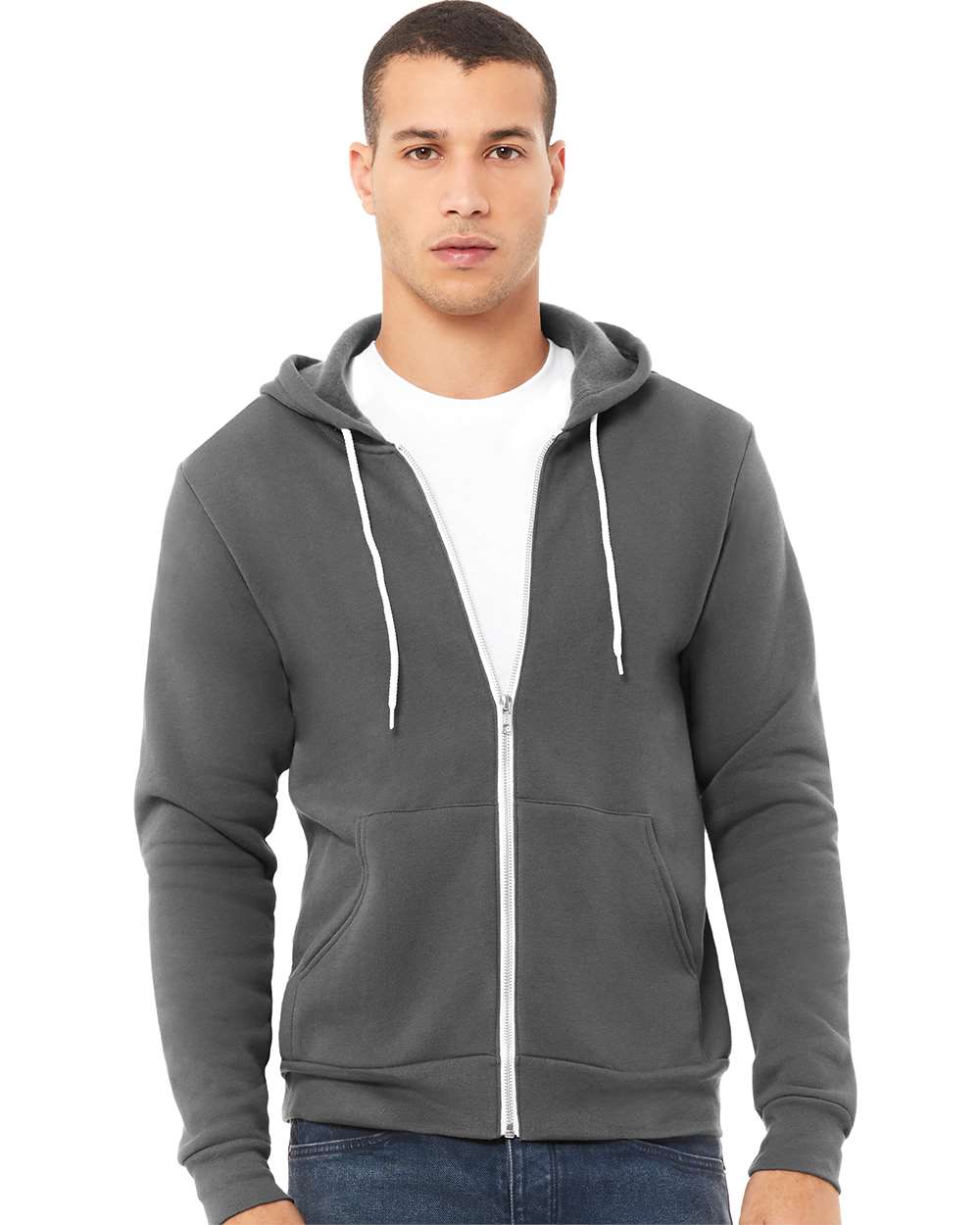 Unisex Sponge Fleece Full-Zip Hoodie Sweatshirt