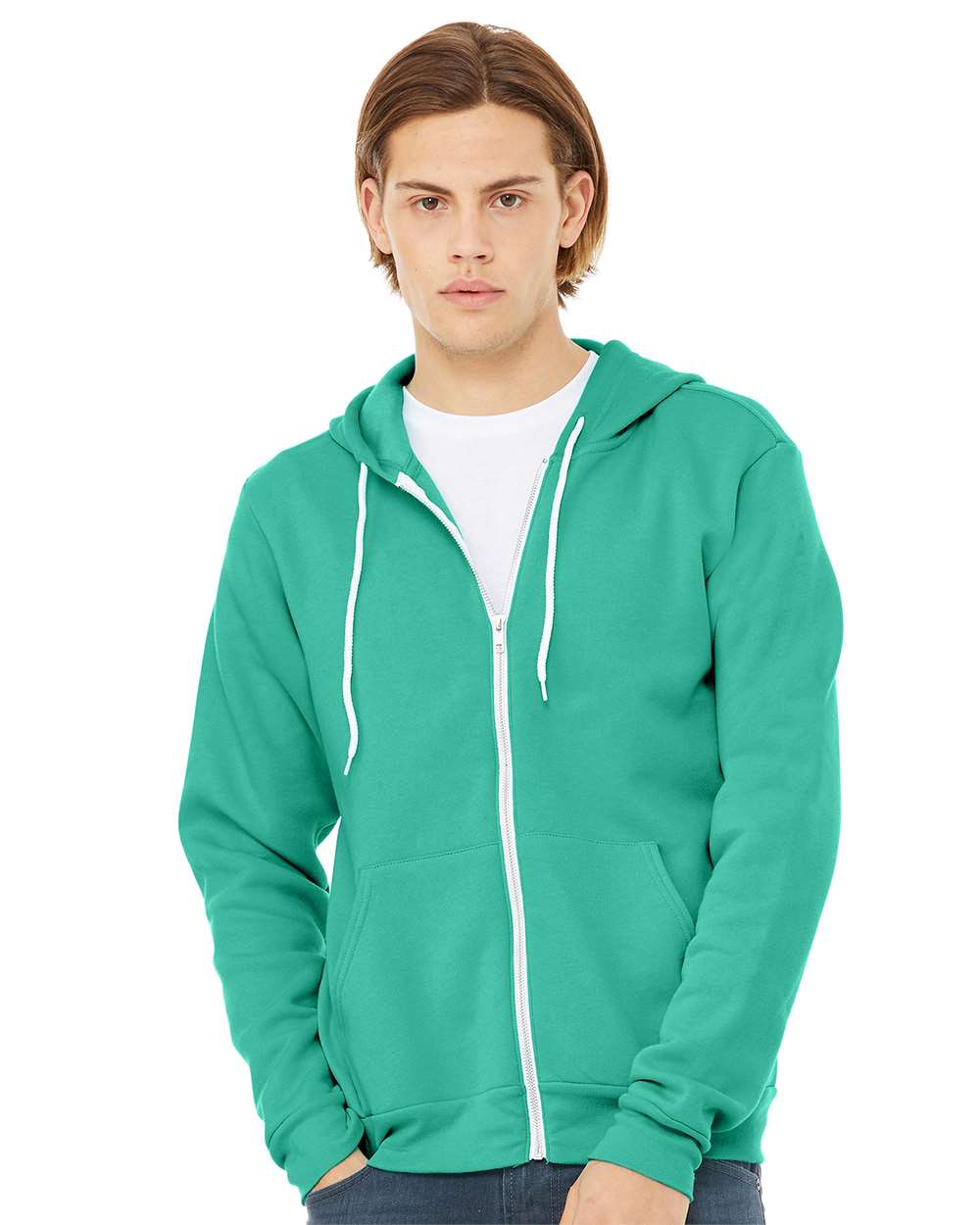 Unisex Sponge Fleece Full-Zip Hoodie Sweatshirt