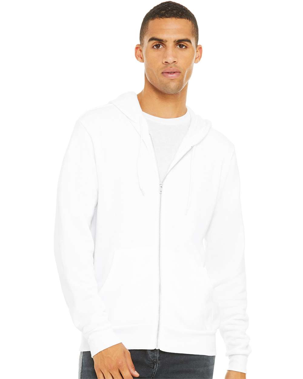 Unisex Sponge Fleece Full-Zip Hoodie Sweatshirt