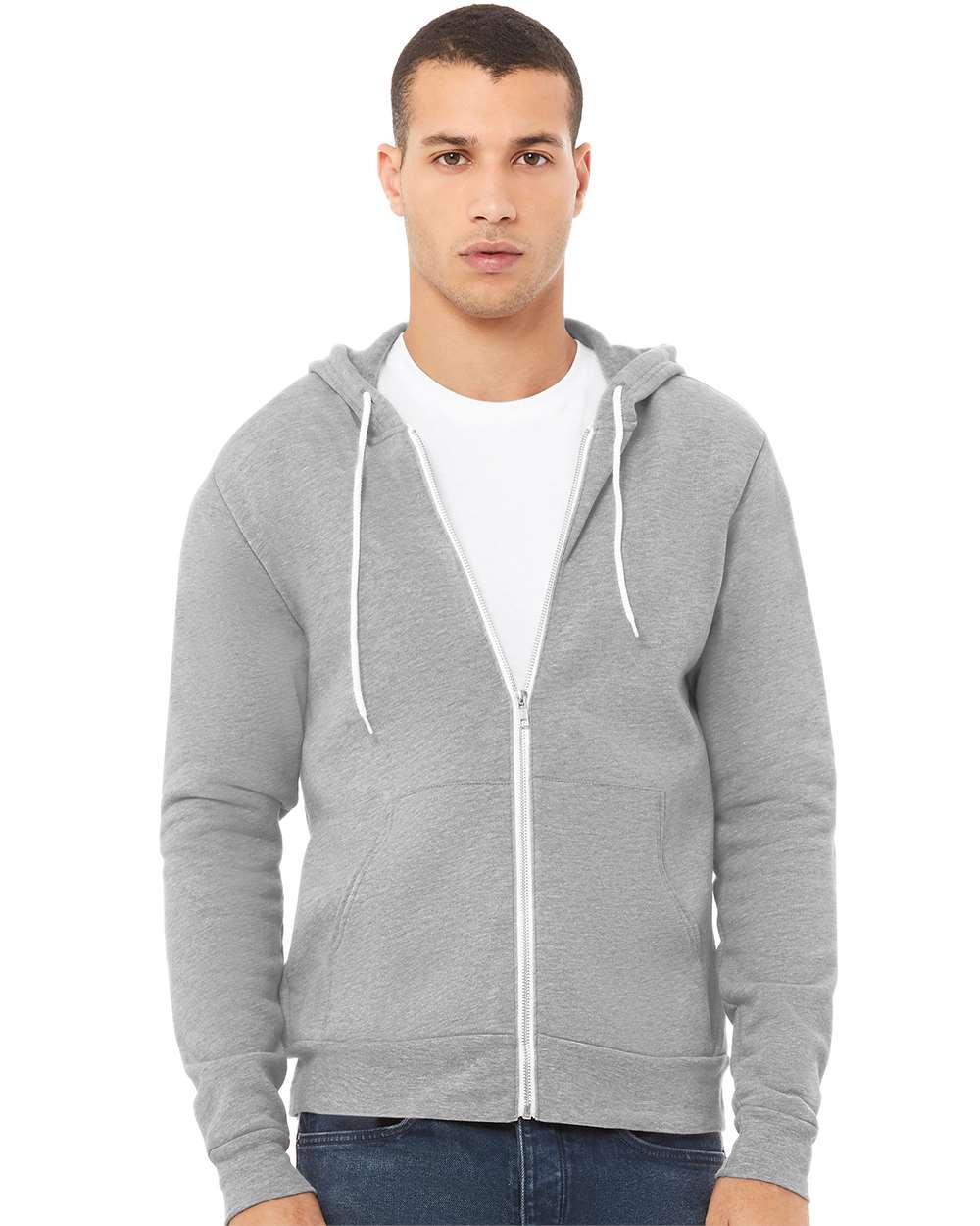 Unisex Sponge Fleece Full-Zip Hoodie Sweatshirt