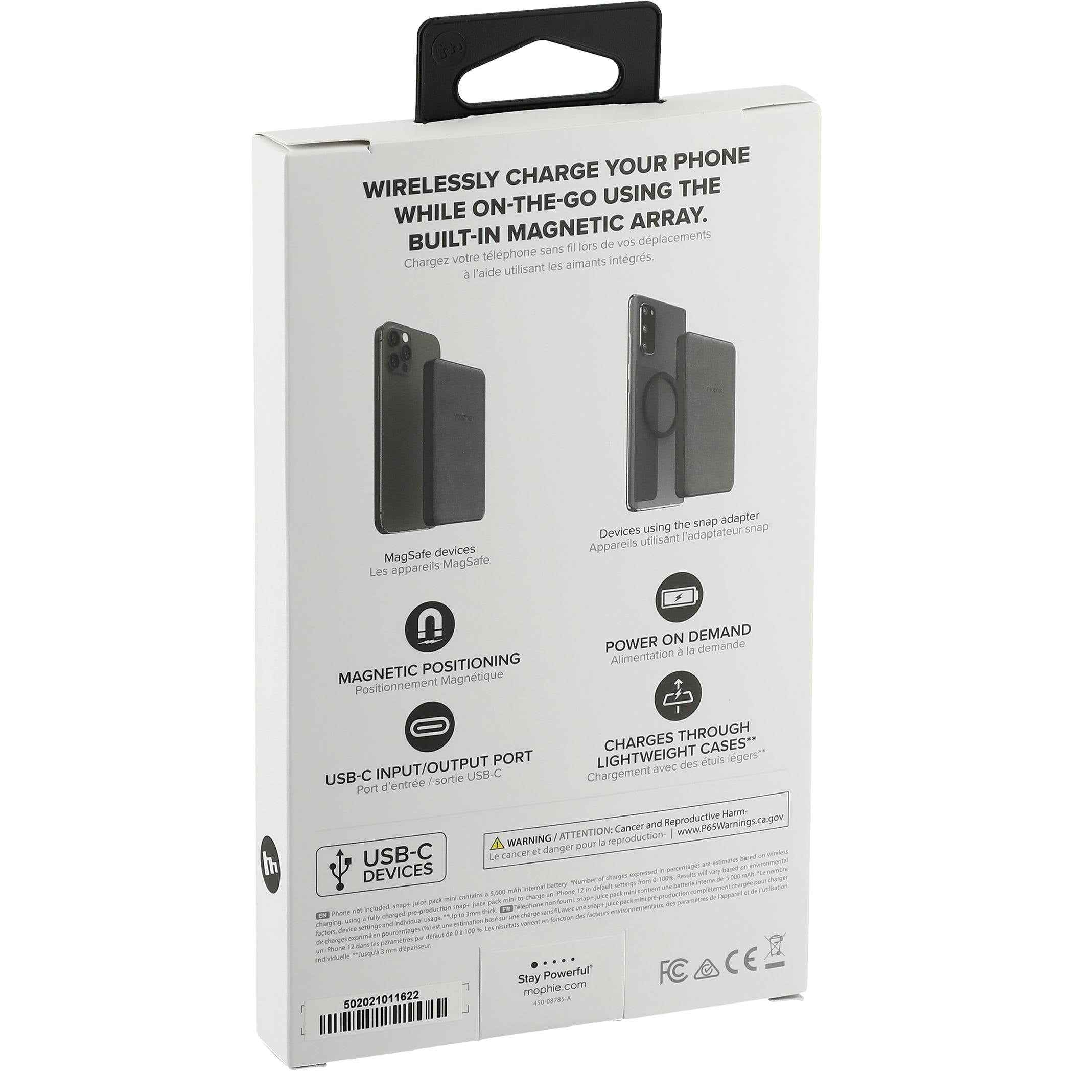 mophie® Snap + Mini 5,000 mAh Wireless Power Bank