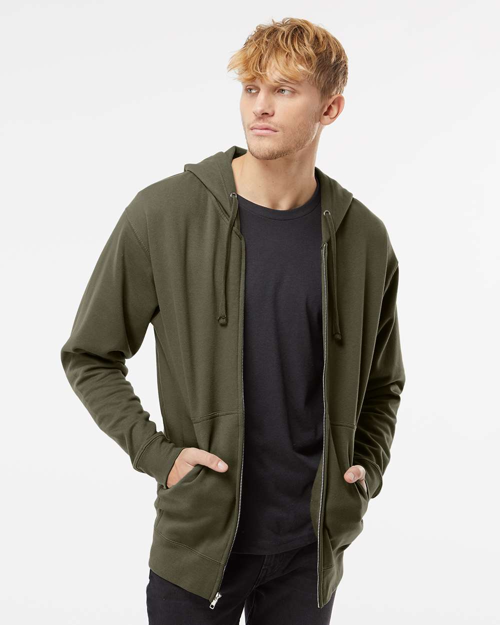 Unisex Midweight Full-Zip Hooded Sweatshirt