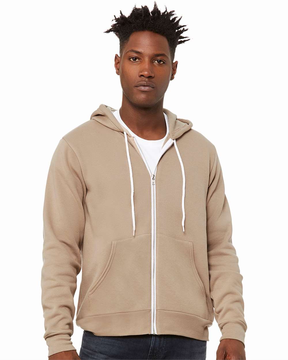 Unisex Sponge Fleece Full-Zip Hoodie Sweatshirt